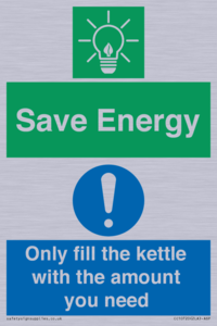 Save Energy - Only fill the kettle with the amount you need